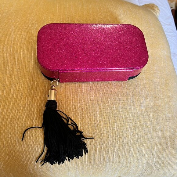 Marc Jacobs Snapshot Bag Pink Leopard Print Case Glitter - Picture 2 of 9